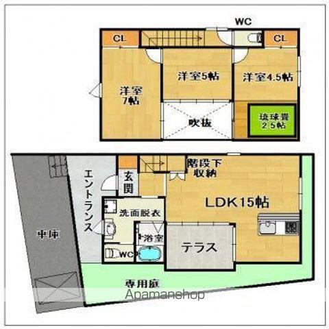 筑肥線 下山門駅 徒歩15分 2階建 築13年(3LDK)の間取り写真