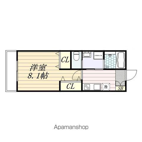 REGALO幕張(1K/1階)の間取り写真