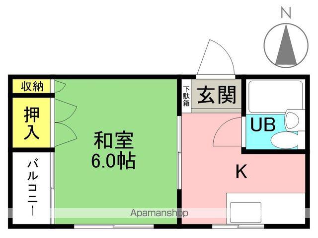 マンションR6(1K/2階)の間取り写真