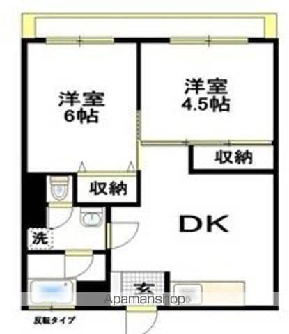 クロノス習志野(2DK/2階)の間取り写真