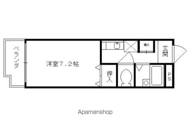 フォレスト醍醐(1K/1階)の間取り写真