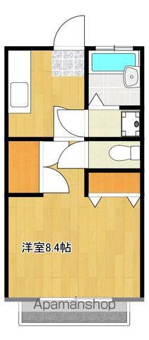 セゾンポルテニア(1K/1階)の間取り写真