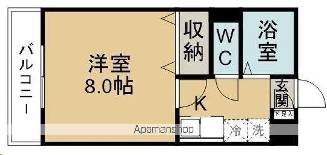 ラ・フォーレ台原(1K/2階)の間取り写真