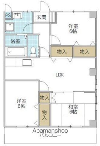 サーパスさわ(3LDK/1階)の間取り写真