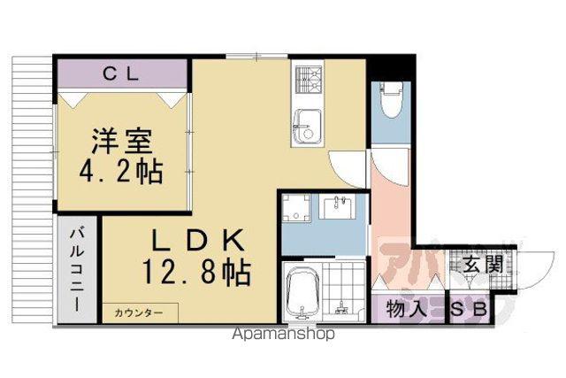 アネックスII号館(1LDK/3階)の間取り写真