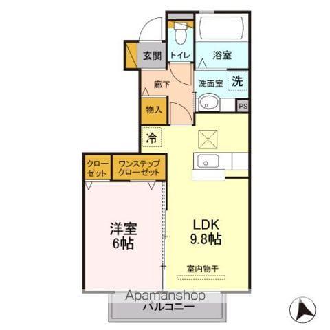 CASA日和(1LDK/1階)の間取り写真