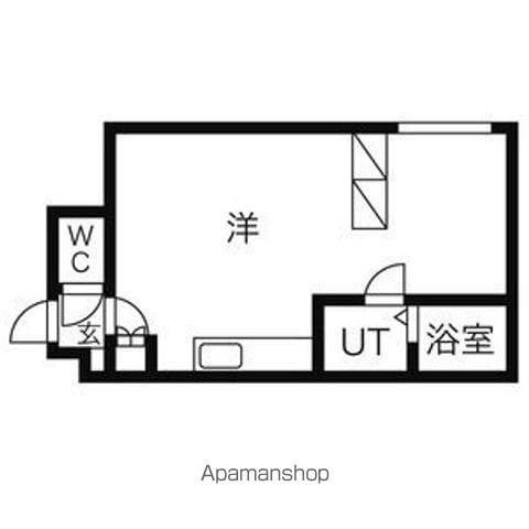 カメリア南郷(1LDK/1階)の間取り写真
