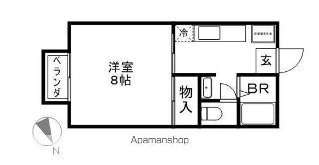 高田ユニバース(1K/1階)の間取り写真