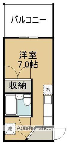 ハイツワン(ワンルーム/3階)の間取り写真