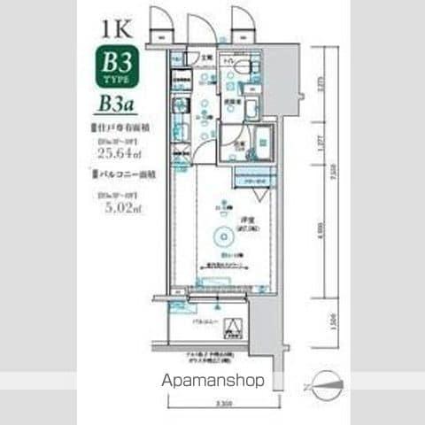 MAXIV八王子TRE(1K/5階)の間取り写真