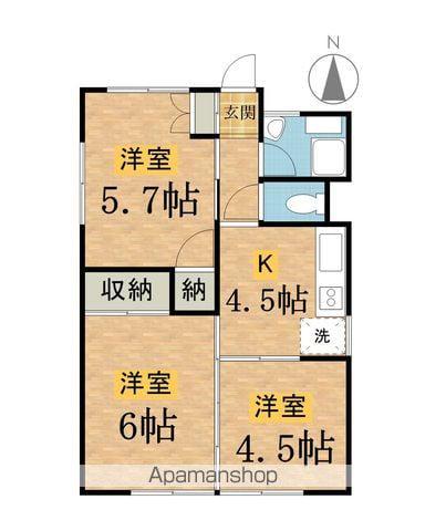 昭和ハイツ(3K/2階)の間取り写真