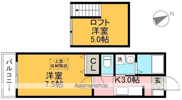 アーバンハイツ梅ノ辻(1K/3階)の間取り写真