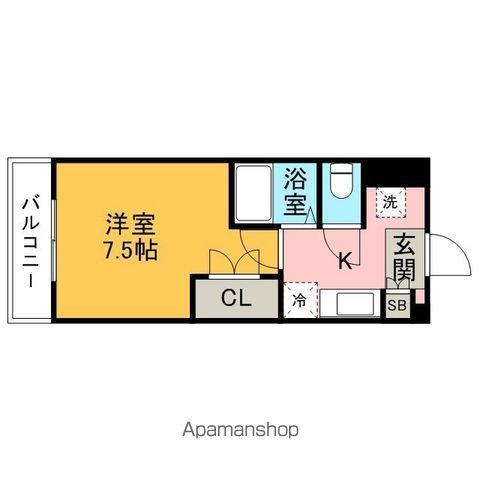 パームツリー野芥(1K/3階)の間取り写真