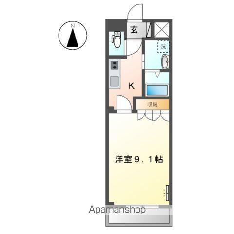 ラ クローン(1K/2階)の間取り写真