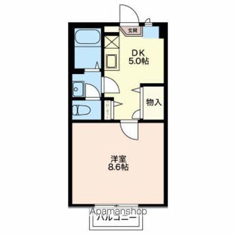 DIASLIVE(1DK/2階)の間取り写真