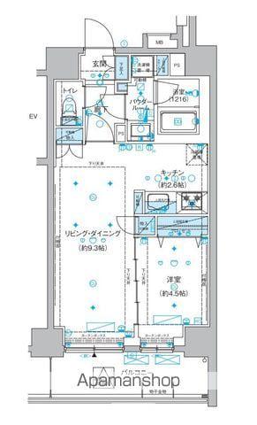 メインステージ両国Ⅲ(1LDK/10階)の間取り写真
