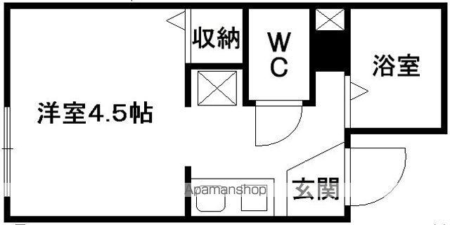 ヴィラ水前寺公園(ワンルーム/3階)の間取り写真