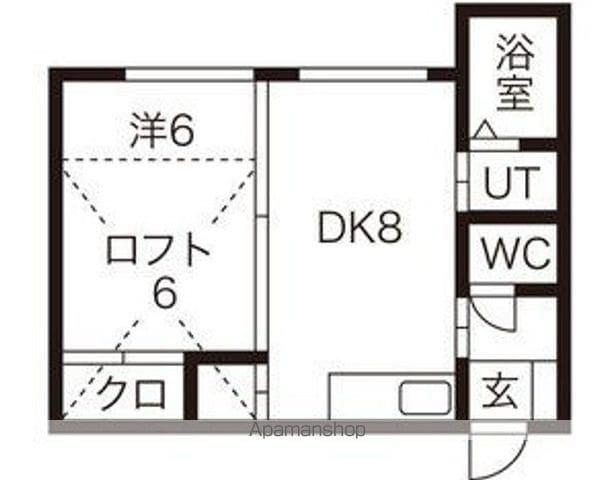 マクセル平岡(2DK/2階)の間取り写真