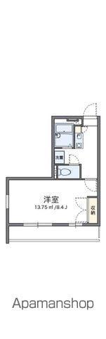 レオパレスエクレール(1K/2階)の間取り写真