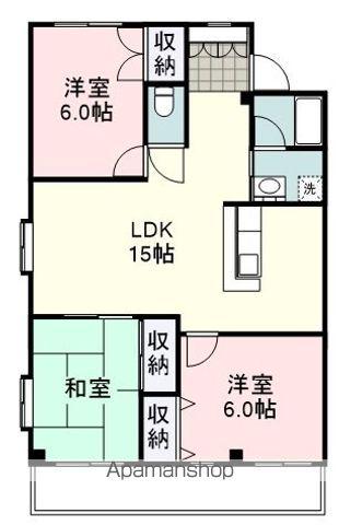 イルパルコ(3LDK/3階)の間取り写真
