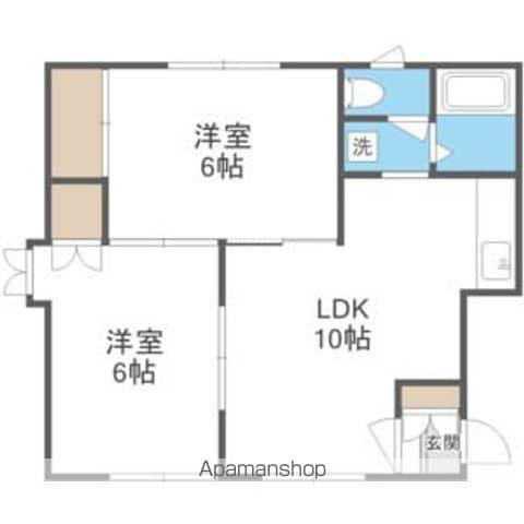 コーポステータス(2LDK/1階)の間取り写真