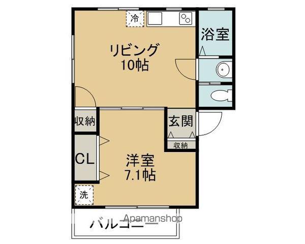 ハイツ欅(1LDK/1階)の間取り写真