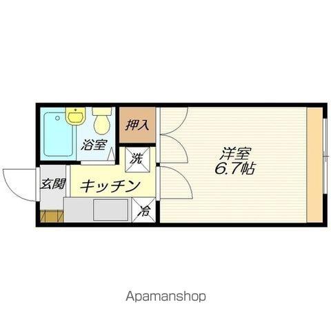 コーポ前田Ⅰ(1K/4階)の間取り写真
