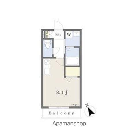 アドニス杁中(ワンルーム/2階)の間取り写真