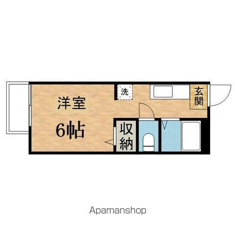 多摩ヒルズ(ワンルーム/1階)の間取り写真