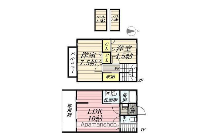 ドゥエル本石(2LDK)の間取り写真