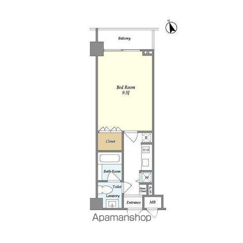 NONA PLACE渋谷富ヶ谷(1K/1階)の間取り写真