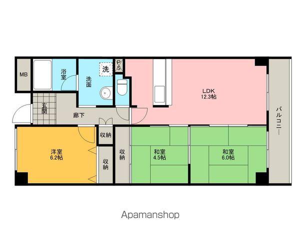 ルミエール西取石(3LDK/1階)の間取り写真