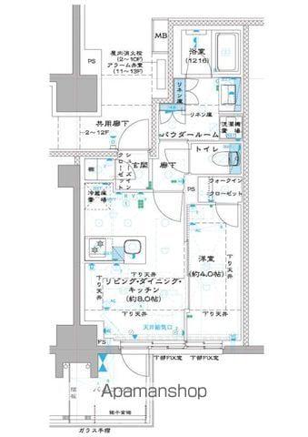 オーパスレジデンス中板橋(1LDK/2階)の間取り写真