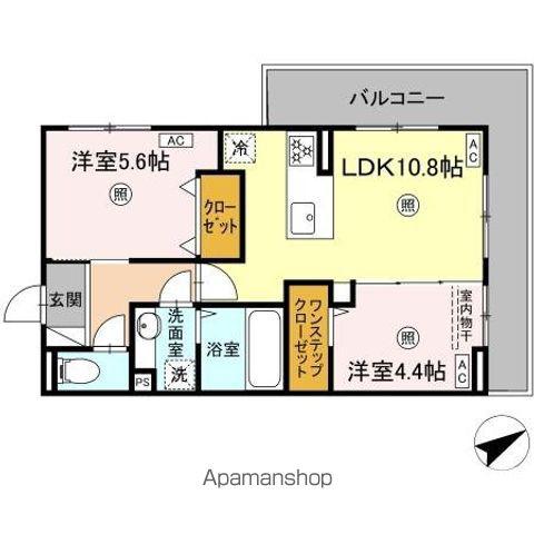 ペルへ尾ノ上(2LDK/3階)の間取り写真