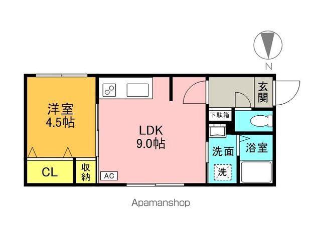 ASTER HOROHIRA(1LDK/2階)の間取り写真
