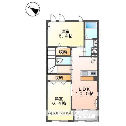 オータム リーブスⅡ(2LDK/1階)の間取り写真