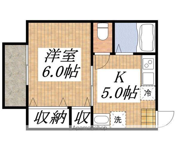 EIGHTY-EIGHT SBK Ⅱ(1K/2階)の間取り写真