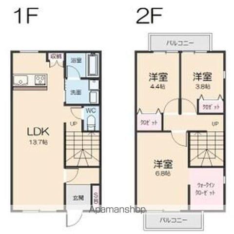 長久手ハイツクローバー サウス(3LDK)の間取り写真