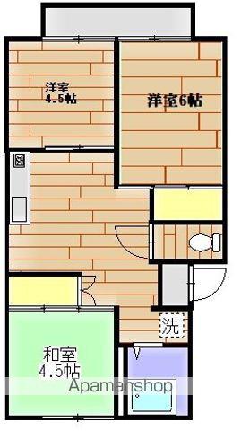 マガタコーポ草葉Ⅲ(3DK/2階)の間取り写真