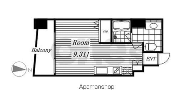 シャトー&ホテル名駅南2ND(ワンルーム/8階)の間取り写真