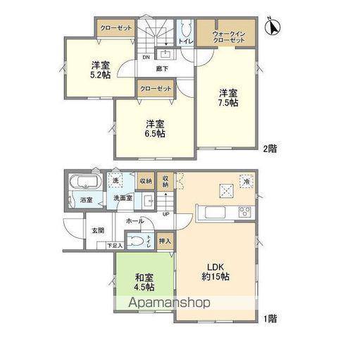 東武鉄道野田線 南桜井駅(埼玉) 徒歩17分 2階建 築1年(4LDK)の間取り写真