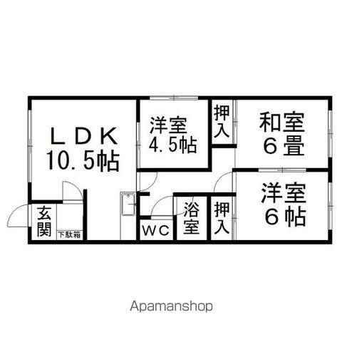 青柳マンション(3LDK/2階)の間取り写真
