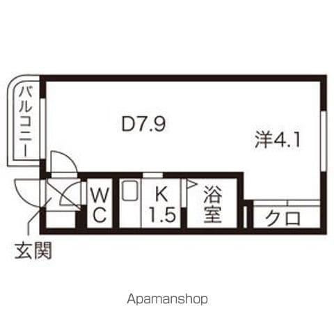 カサデューク澄川81(1LDK/3階)の間取り写真