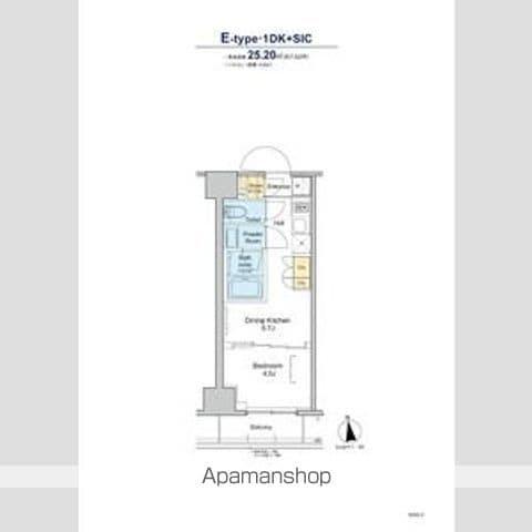 プラウドフラット浅草トレサージュ(1DK/2階)の間取り写真
