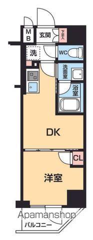 ハーモニーレジデンス大塚山手インサイド(1DK/6階)の間取り写真