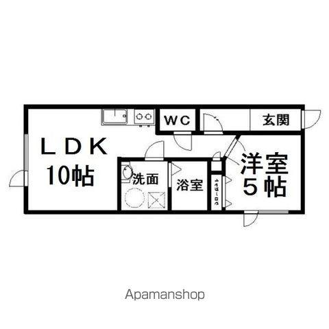 レジデンスベルビュー(1LDK/2階)の間取り写真