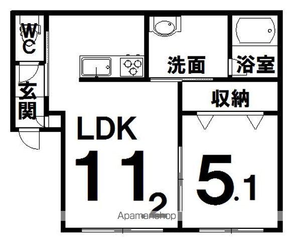 SORTE(1LDK/3階)の間取り写真