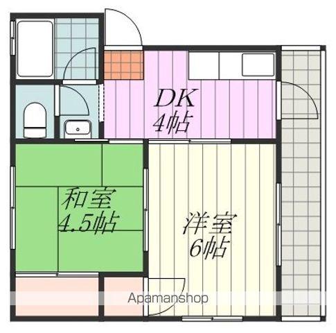 BRICOLAGE祝谷(2DK/1階)の間取り写真