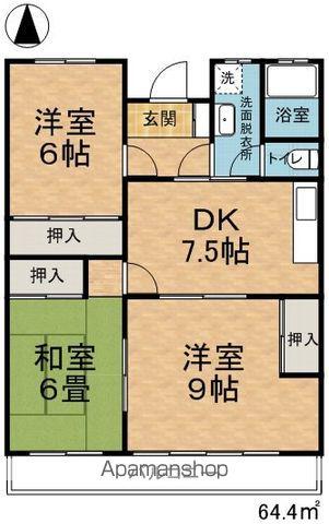 ホワイトパレス(3DK/2階)の間取り写真