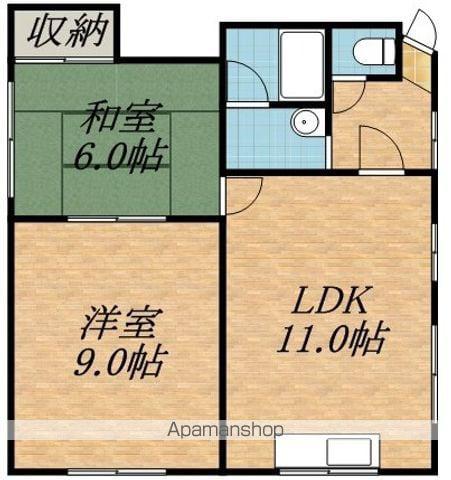パークハイツ(2LDK/1階)の間取り写真